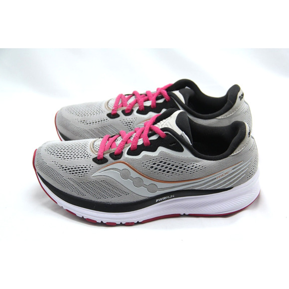 Saucony Ride 14 Running Shoes Womens Size 8 Fog Sneakers S10650-55 Gray Purple - Picture 3 of 7